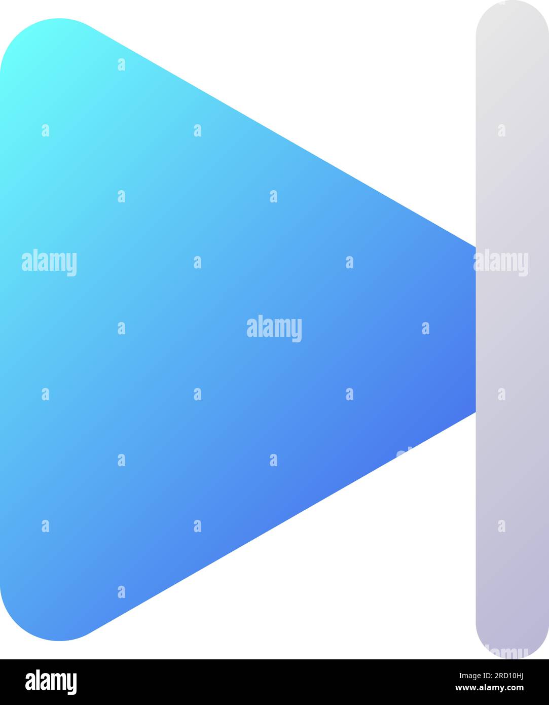 Skip to end pixel perfect flat gradient two-color ui icon Stock Vector