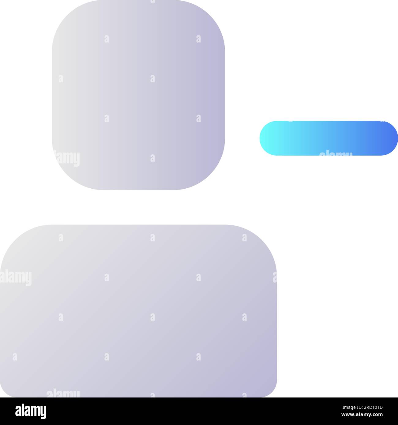 Remove user pixel perfect flat gradient two-color ui icon Stock Vector