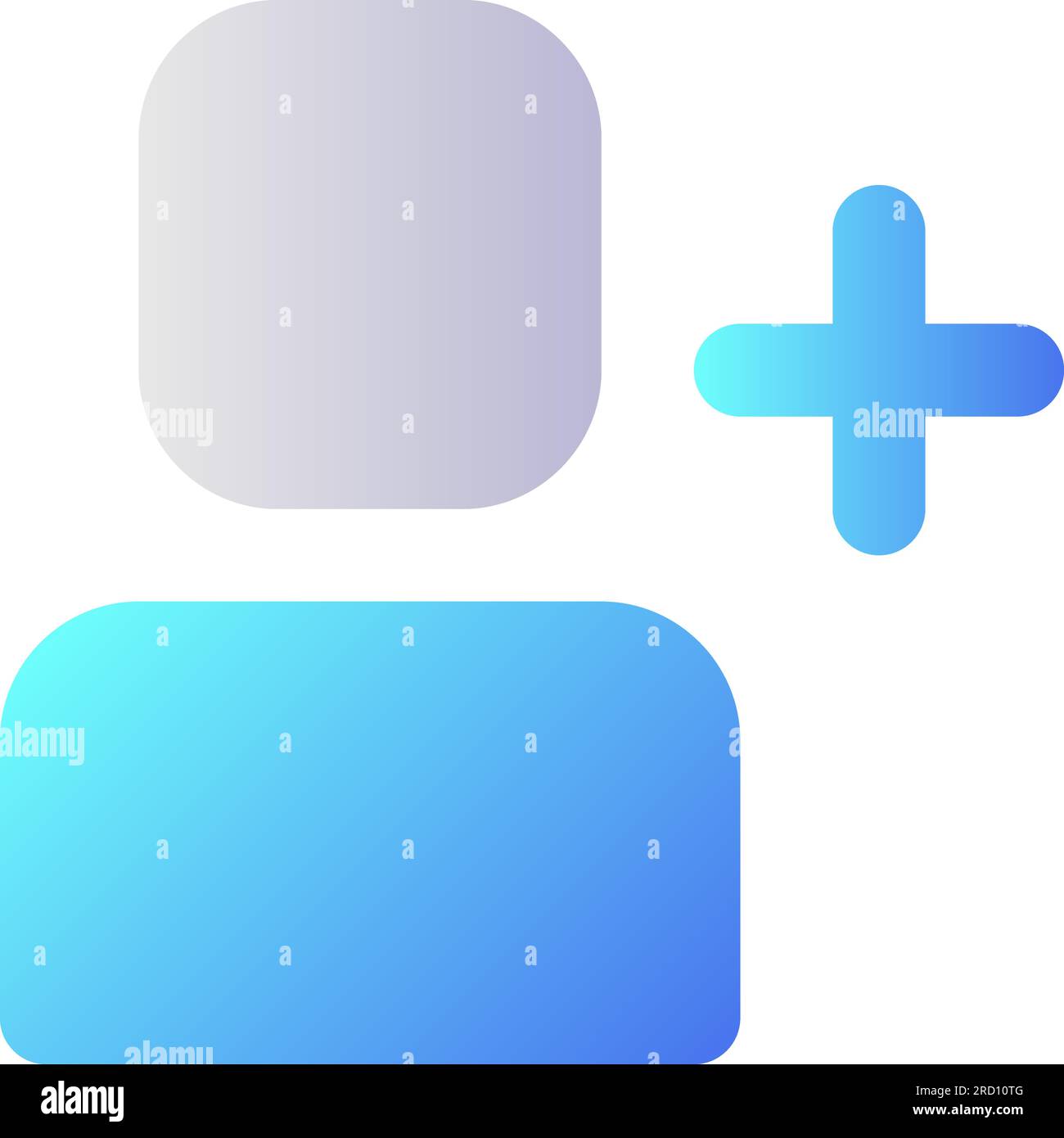Add user pixel perfect flat gradient two-color ui icon Stock Vector