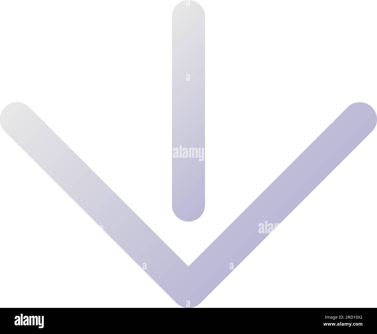 Move downward pixel perfect flat gradient two-color ui icon Stock Vector