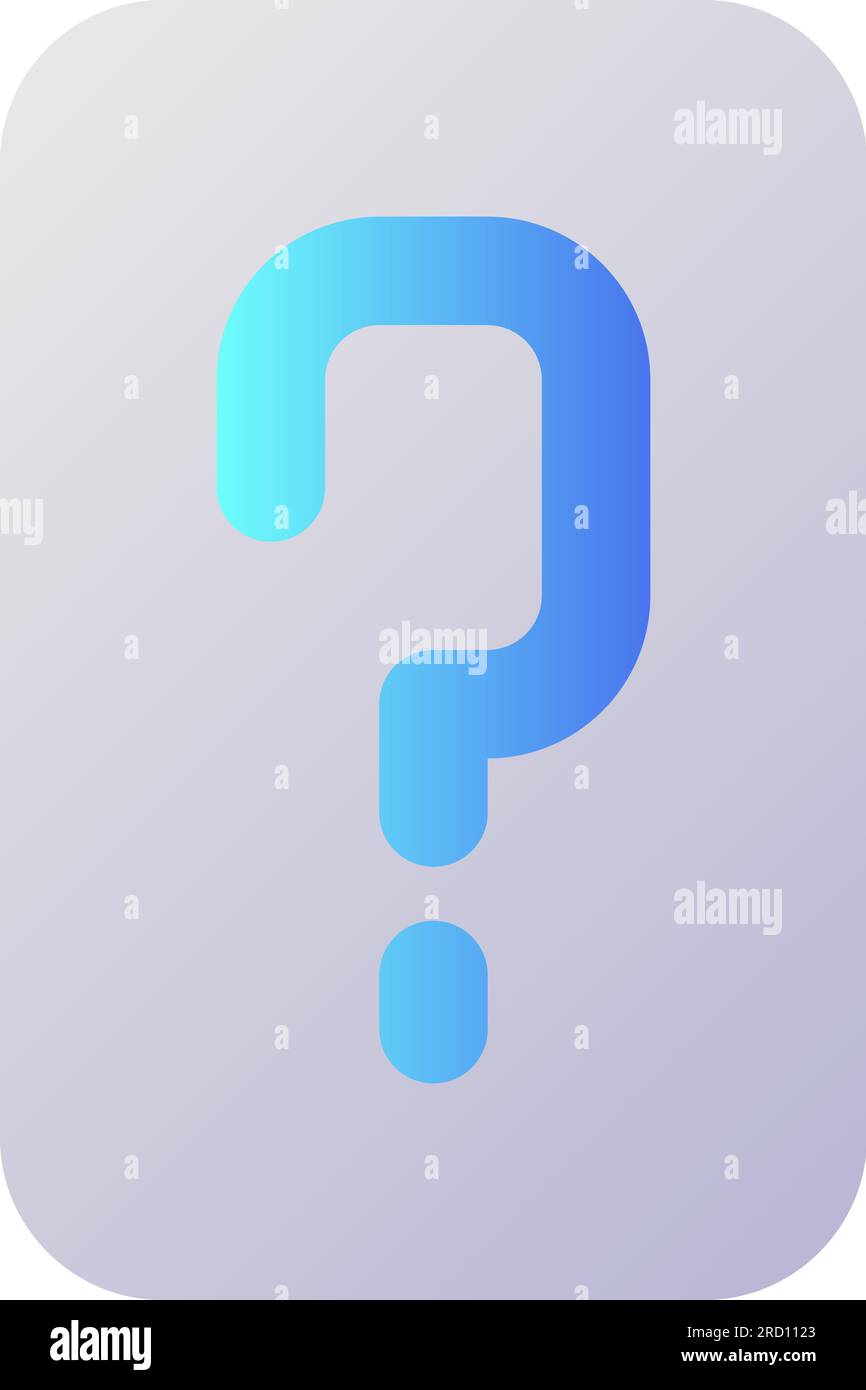 FAQ pixel perfect flat gradient two-color ui icon Stock Vector