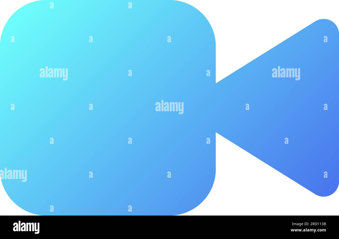 Video call pixel perfect flat gradient two-color ui icon Stock Vector