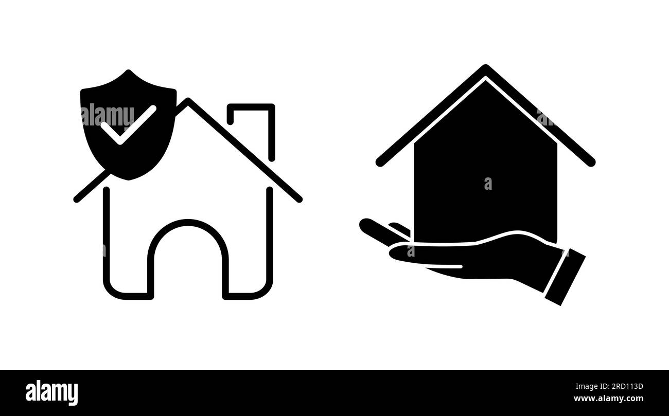 Home insurance icon vector. home shield protect logo Stock Vector Image ...