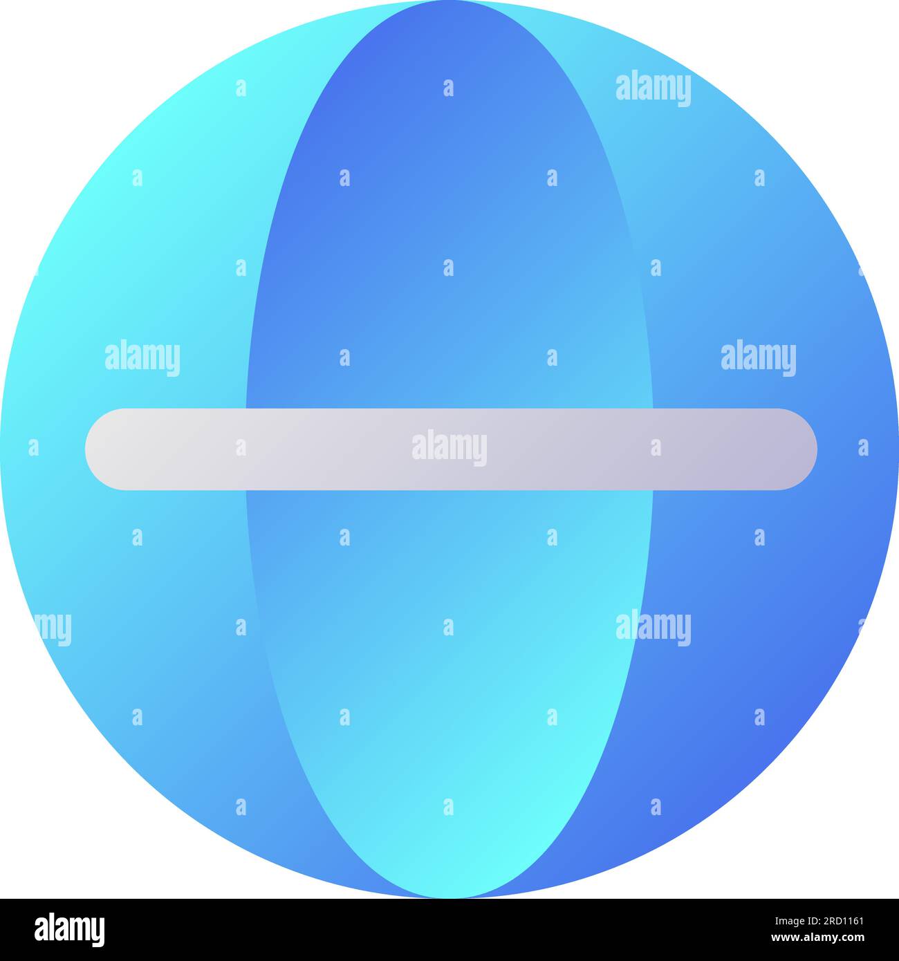 Globe pixel perfect flat gradient two-color ui icon Stock Vector