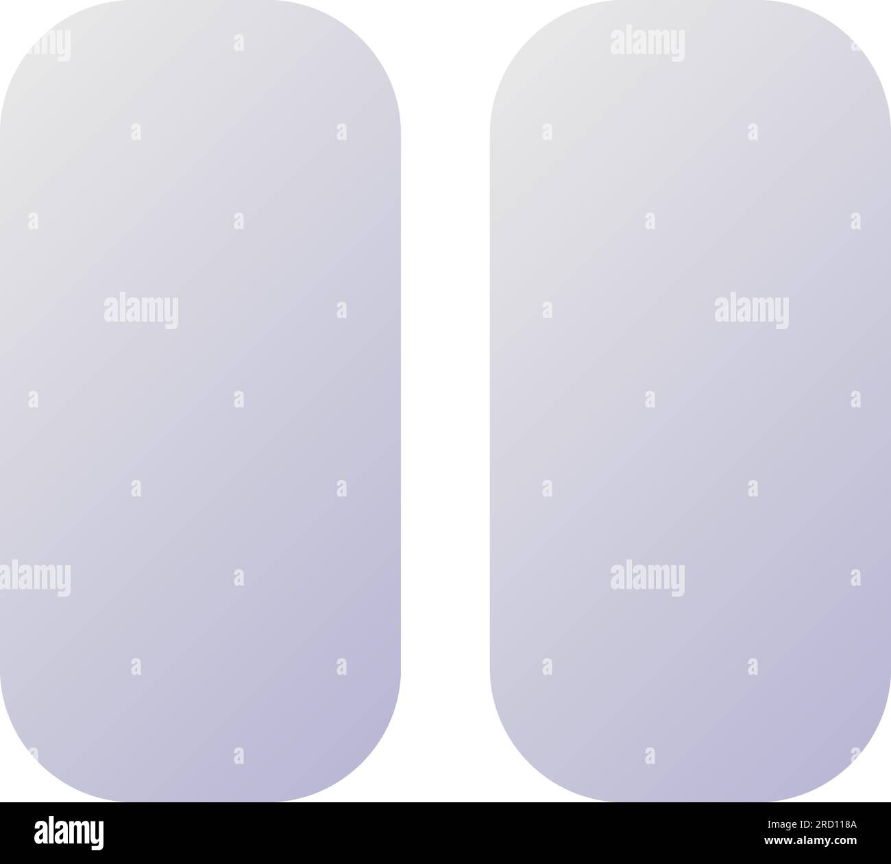 Pause pixel perfect flat gradient two-color ui icon Stock Vector