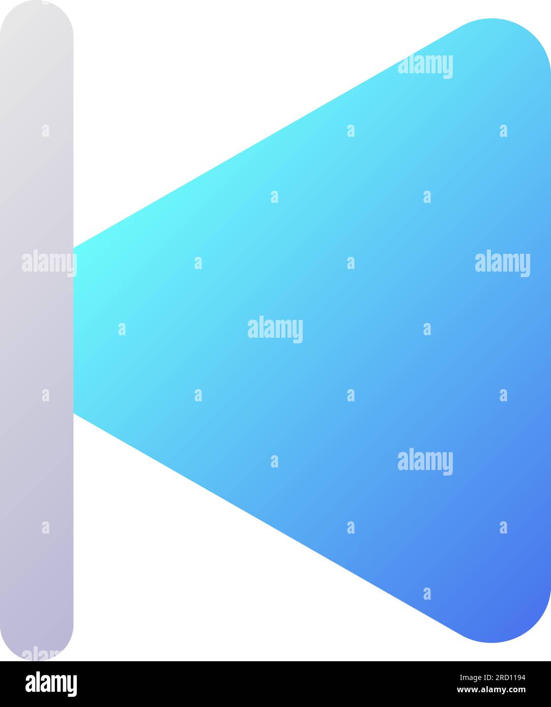 Skip to start pixel perfect flat gradient two-color ui icon Stock Vector