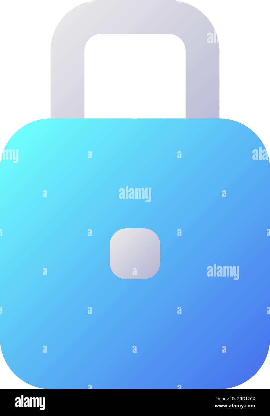 Padlock pixel perfect flat gradient two-color ui icon Stock Vector