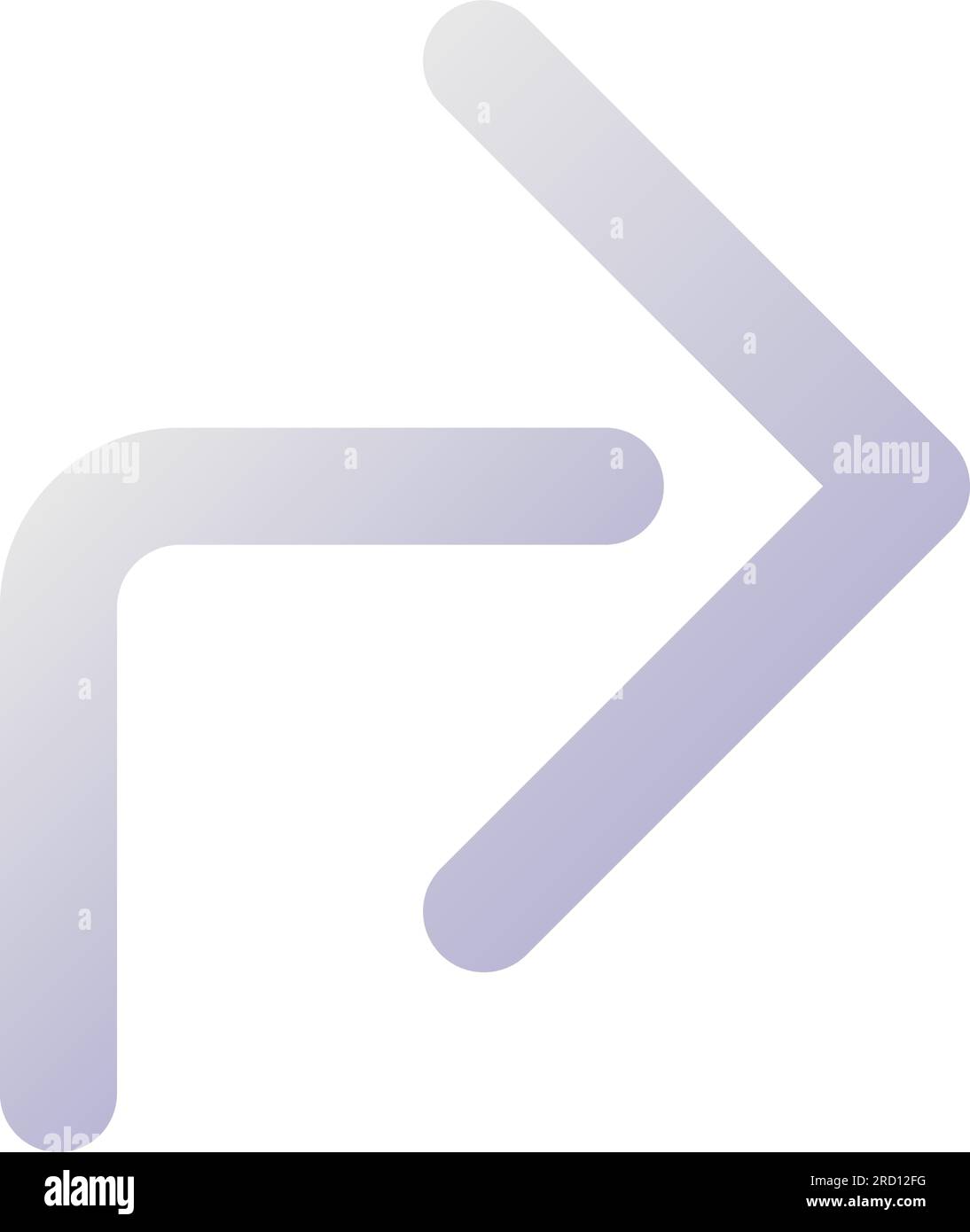 Forward arrow pixel perfect flat gradient two-color ui icon Stock Vector