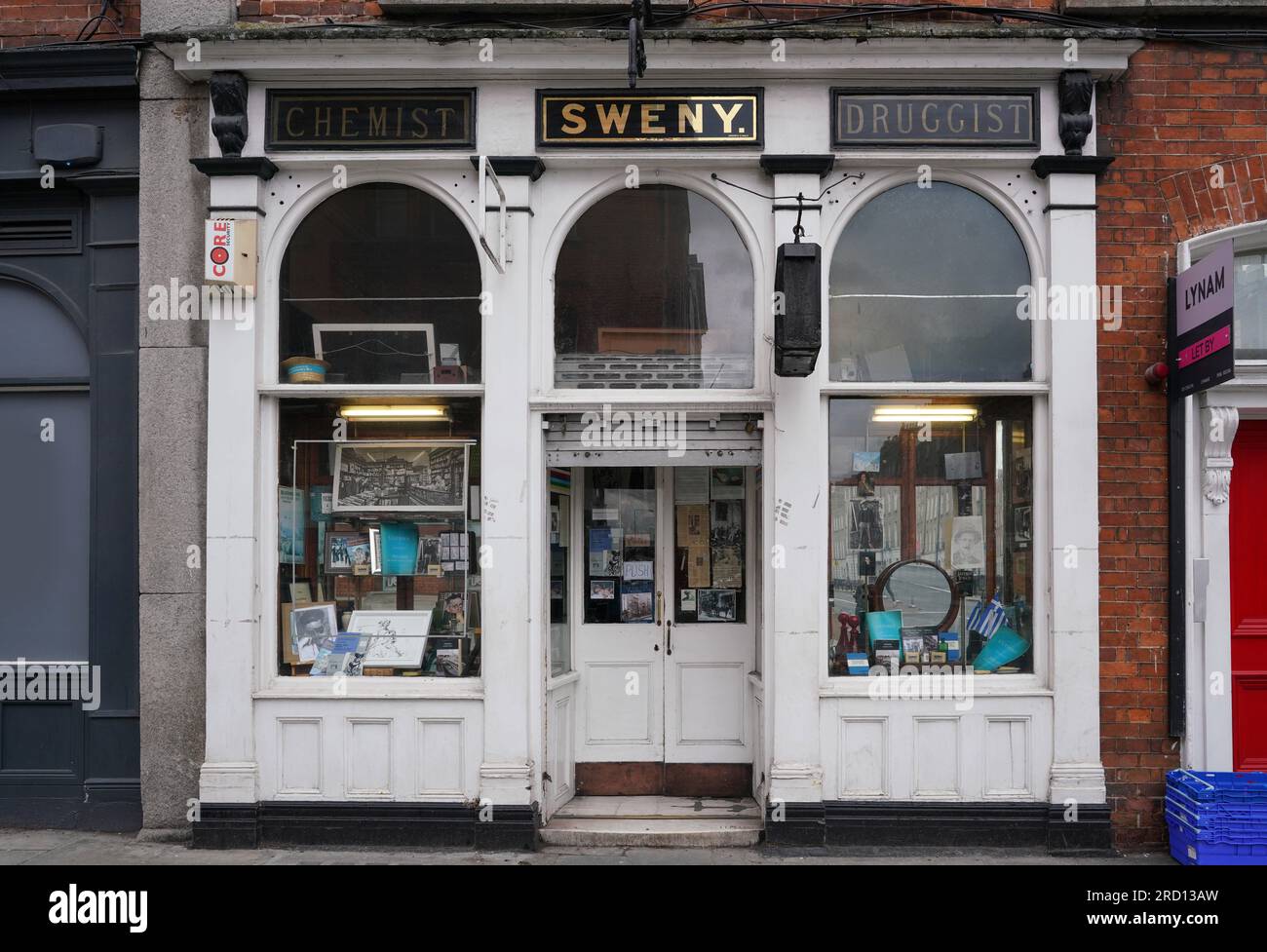 This Dublin drugstore mentioned in James Joyce's Ulysses has been preserved as a museum Stock Photo