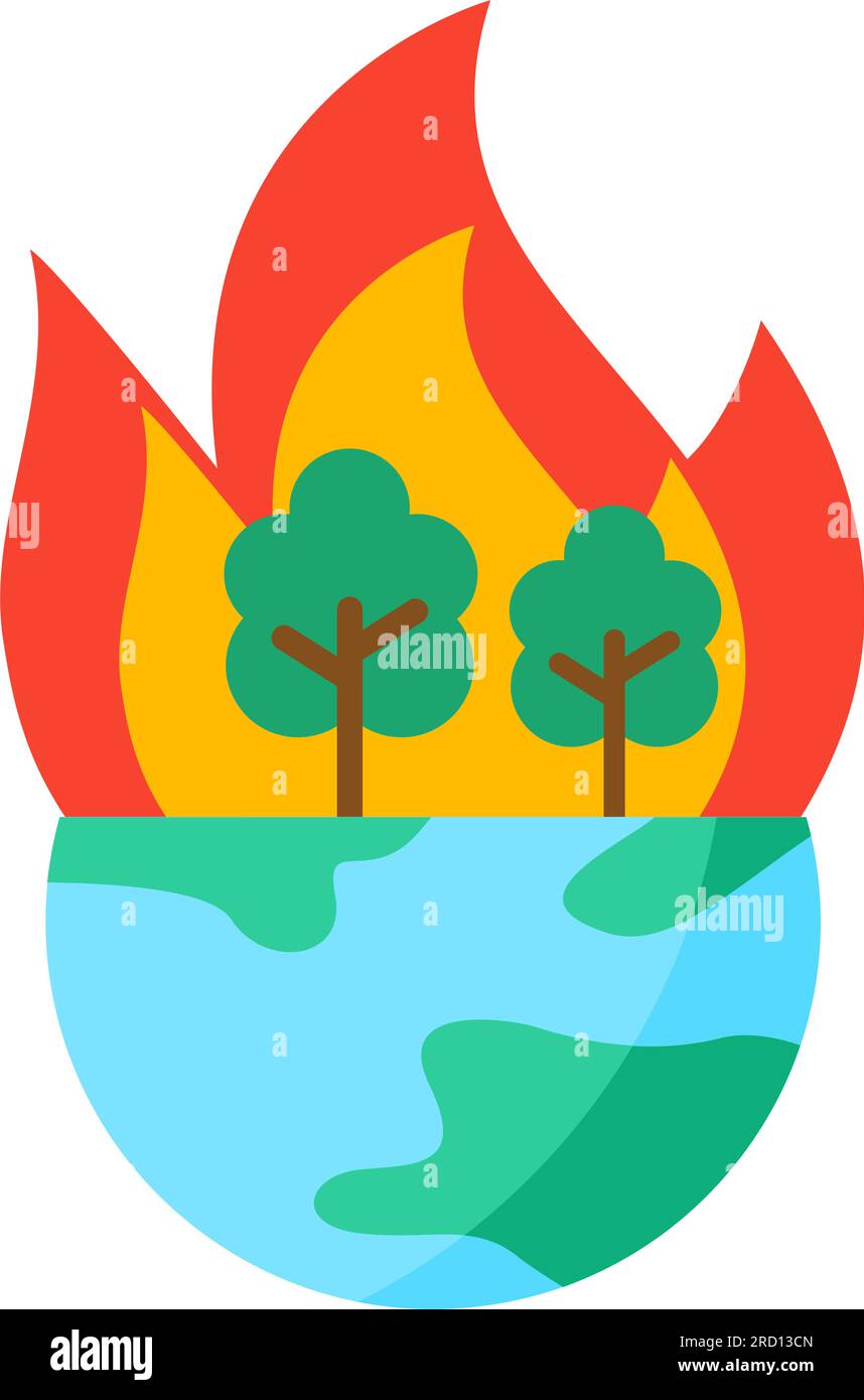 Habitat Destruction Icon Image. Stock Vector