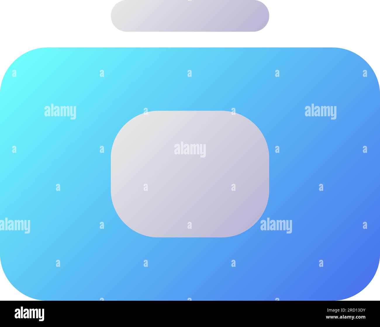 Camera pixel perfect flat gradient two-color ui icon Stock Vector