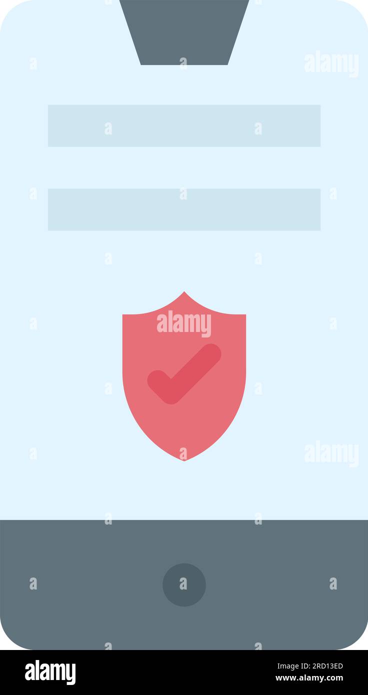 Mobile Security Shield Lock Protection Smartphone Icon Stock Vector ...