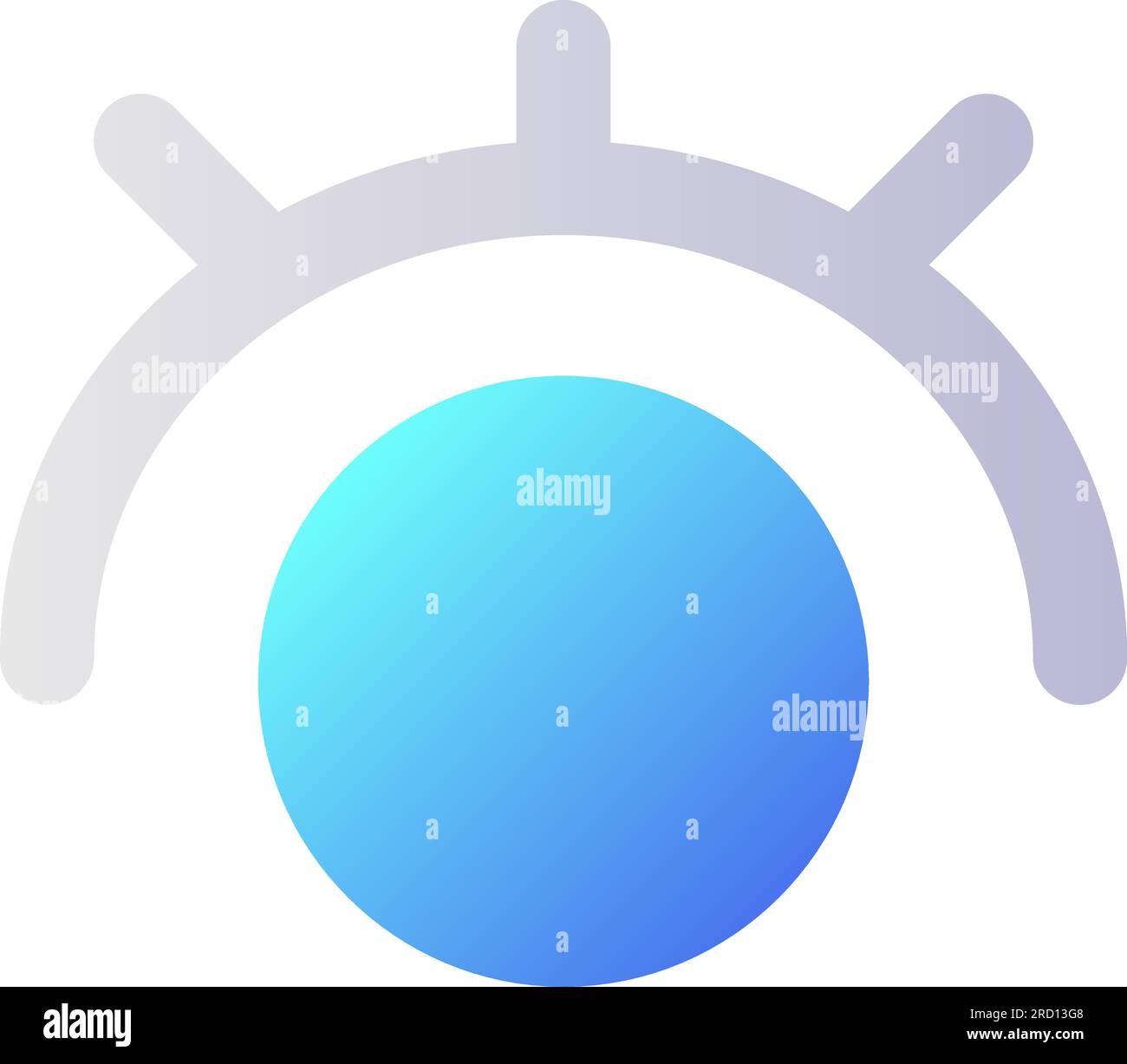 Eye pixel perfect flat gradient two-color ui icon Stock Vector