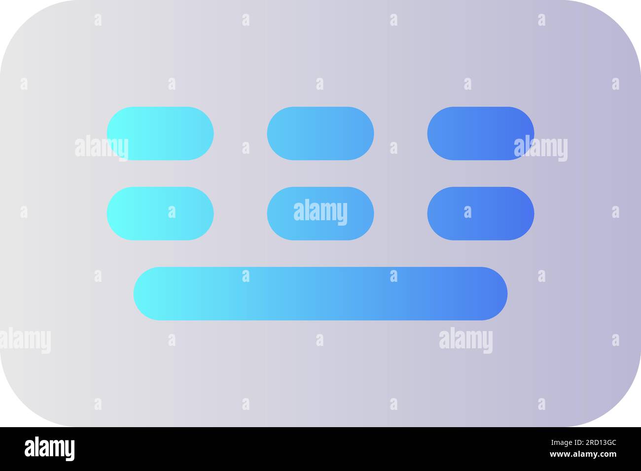Keyboard pixel perfect flat gradient two-color ui icon Stock Vector
