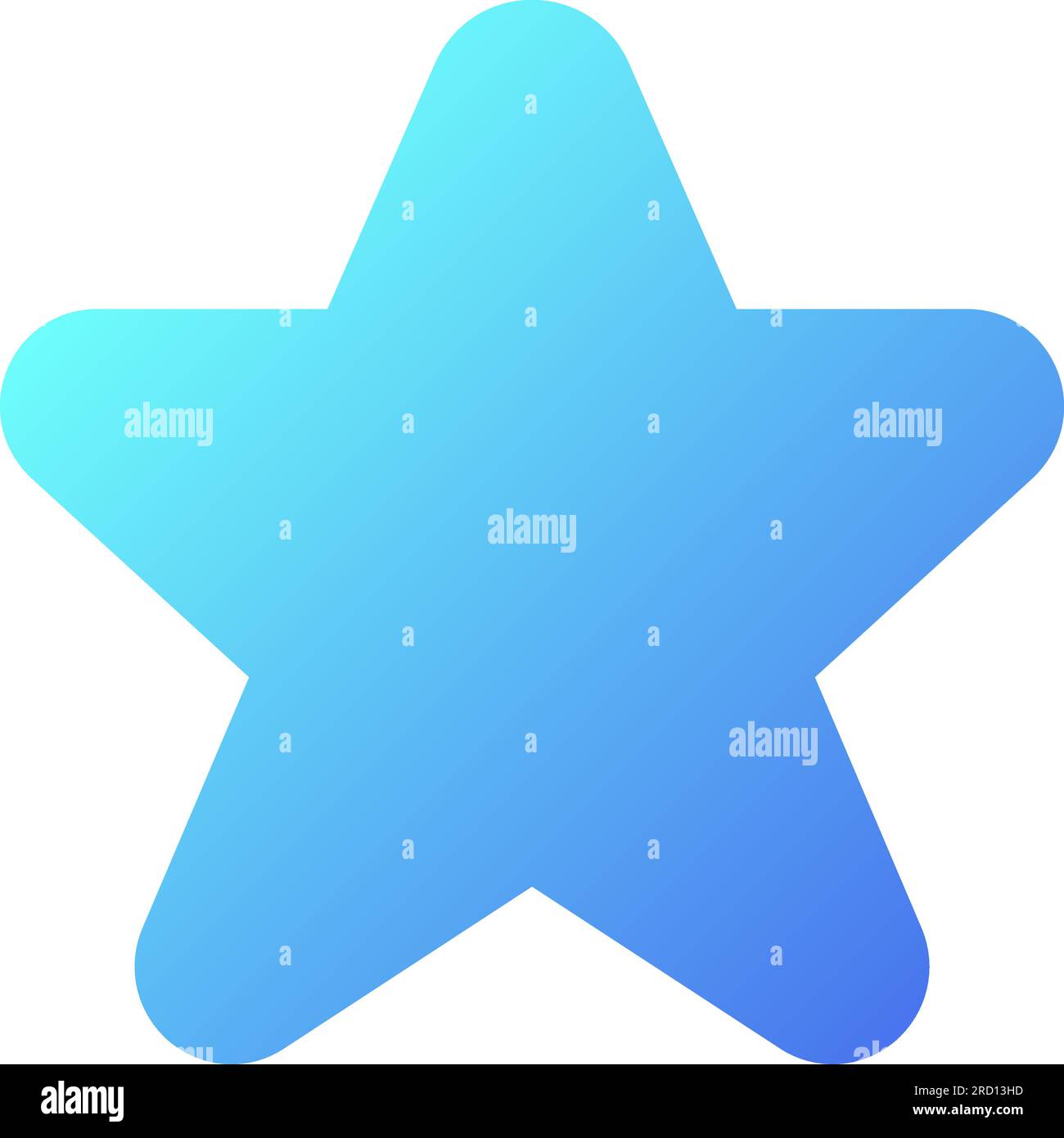 Star pixel perfect flat gradient two-color ui icon Stock Vector