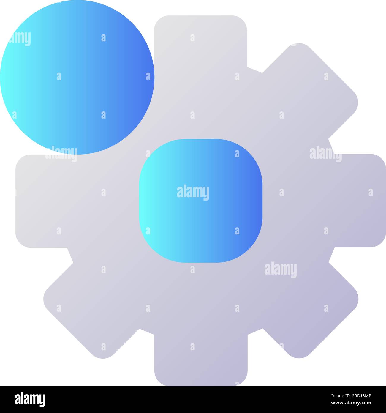 Settings notification pixel perfect flat gradient two-color ui icon Stock Vector