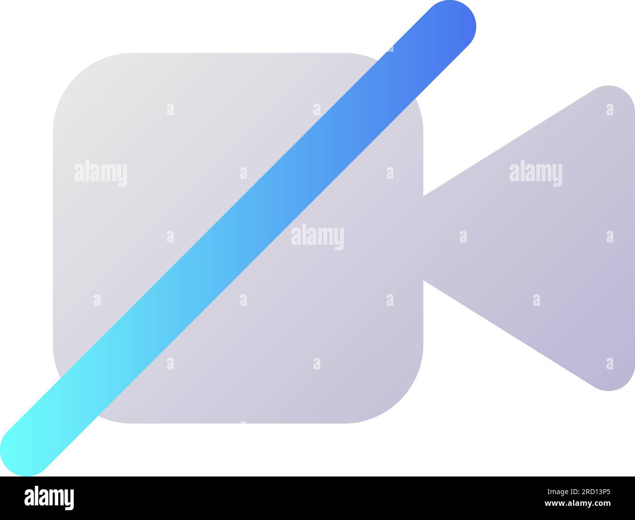 Turn off camera pixel perfect flat gradient two-color ui icon Stock Vector