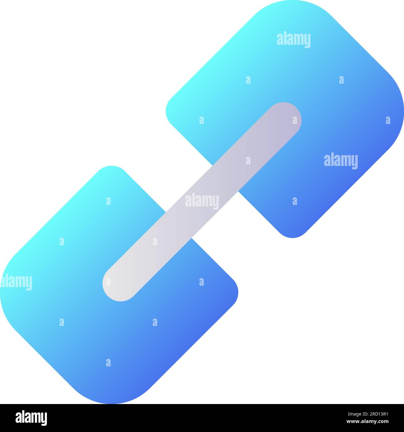 Hyperlink pixel perfect flat gradient two-color ui icon Stock Vector