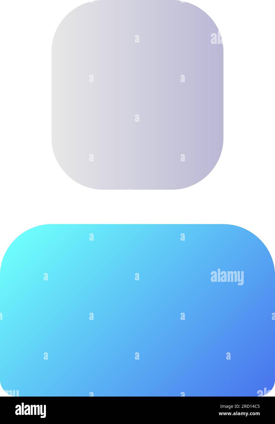 User pixel perfect flat gradient two-color ui icon Stock Vector