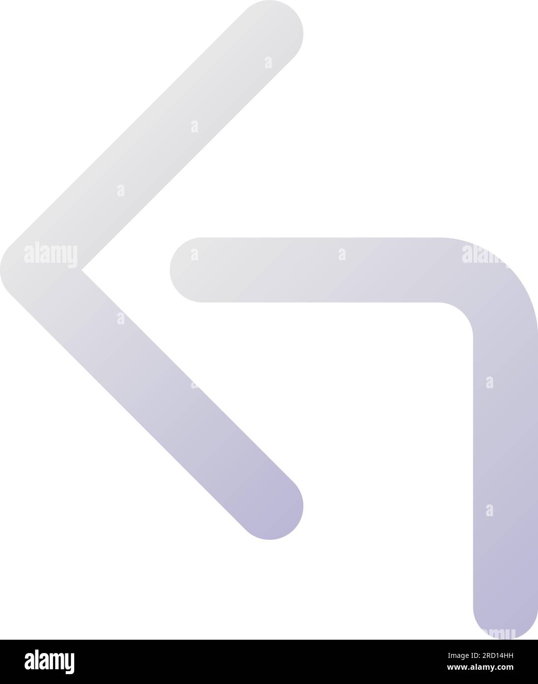 Reply arrow pixel perfect flat gradient two-color ui icon Stock Vector