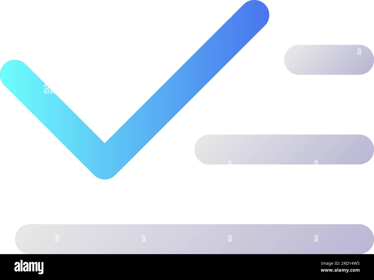 List and checkmark pixel perfect flat gradient two-color ui icon Stock Vector