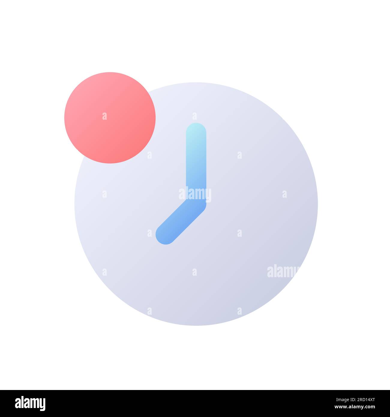 Reminder from time app pixel perfect flat gradient two-color ui icon Stock Vector
