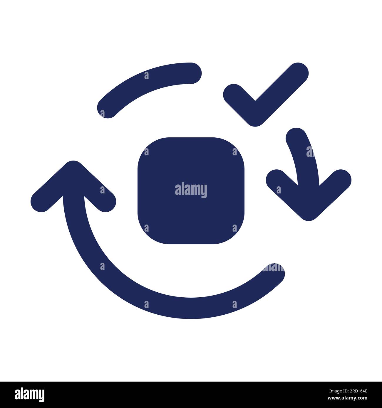 Applying spin motion effect black pixel perfect solid ui icon Stock Vector