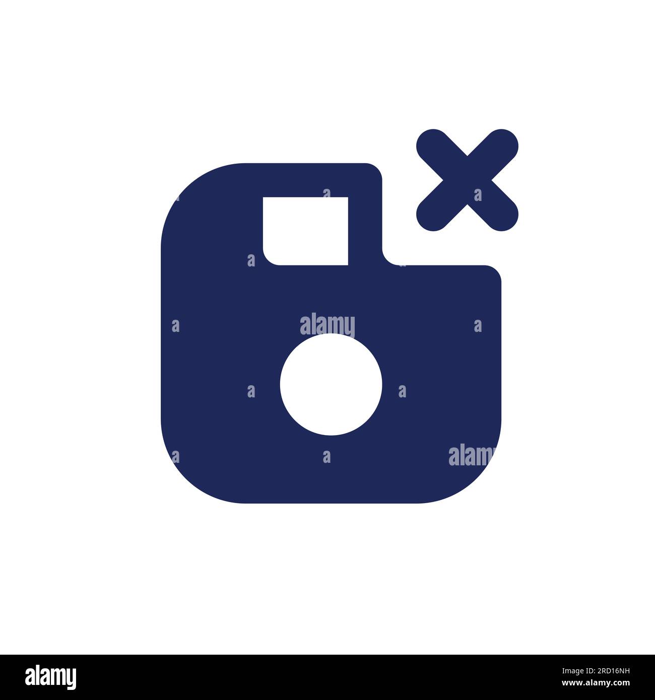 Cancel saving black pixel perfect solid ui icon Stock Vector