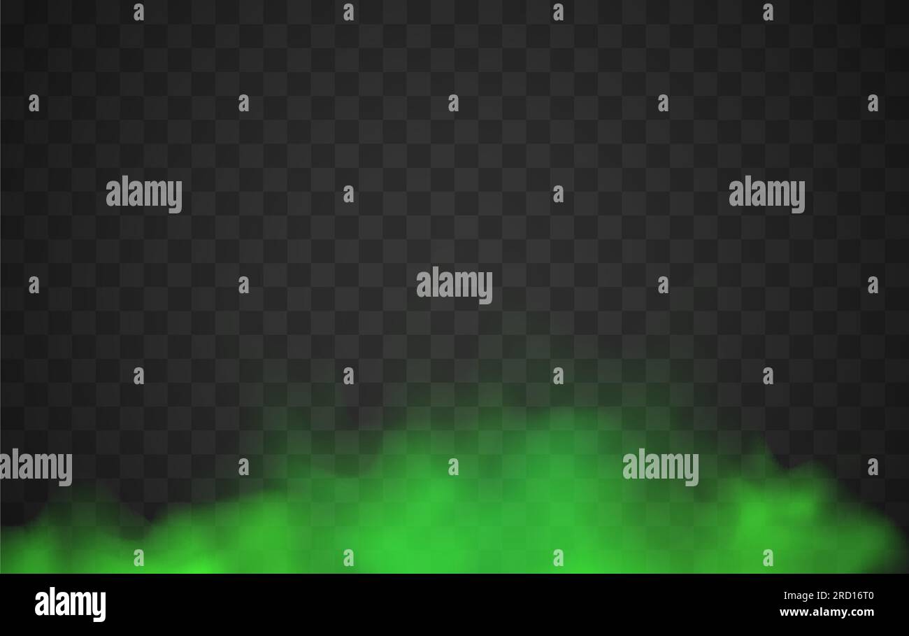 Realistic bad smell stink green cloud. Bad smell fog steam odor smoke