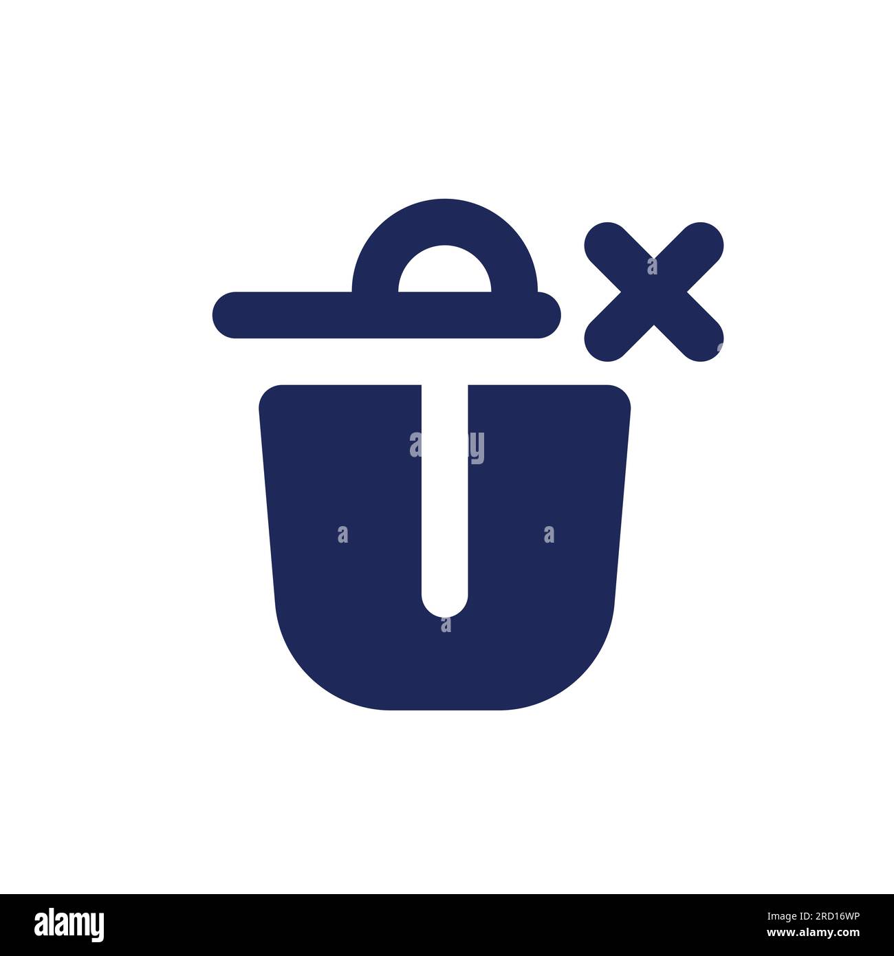 Canceled removal black pixel perfect solid ui icon Stock Vector