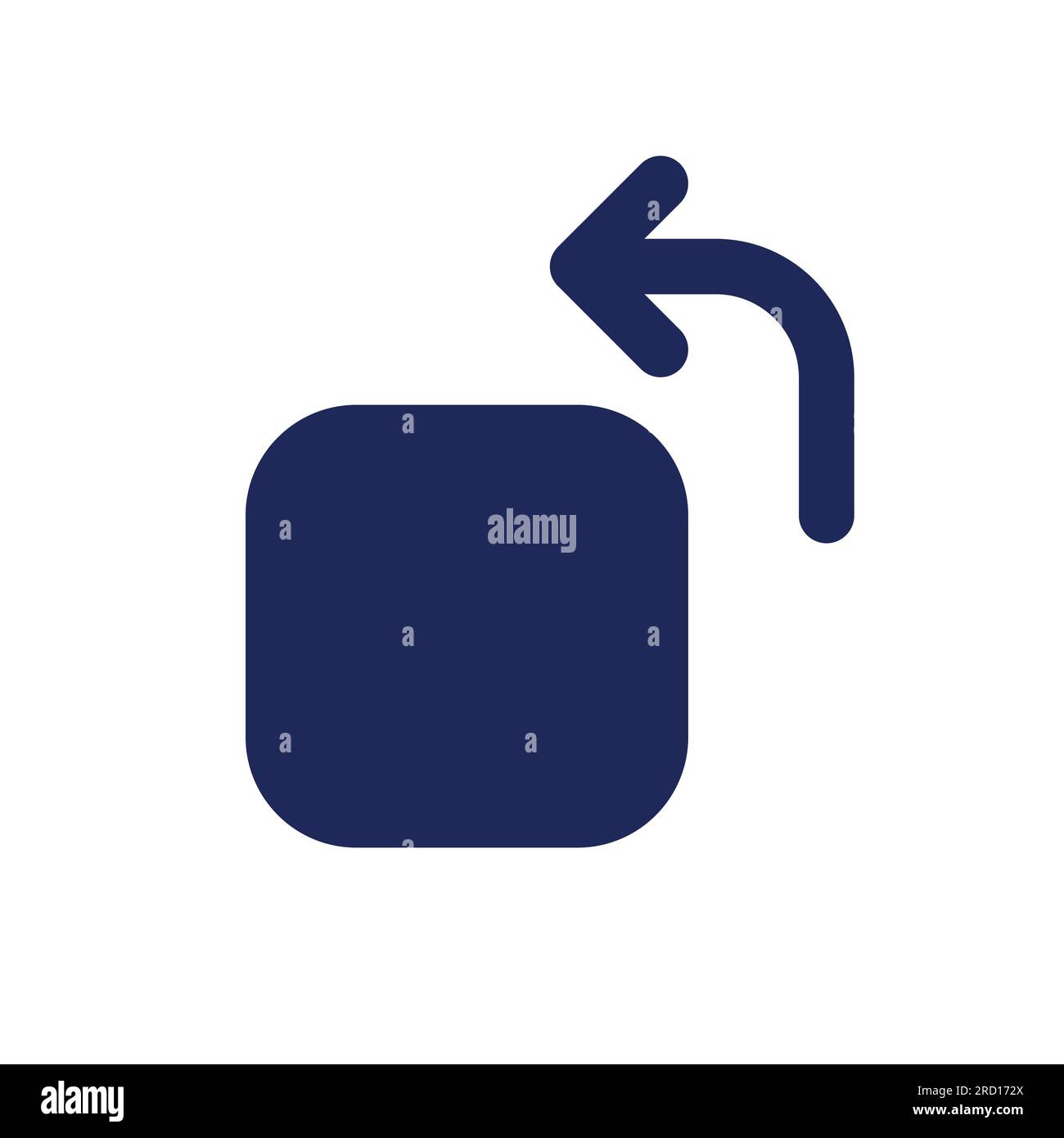 Rotate black pixel perfect solid ui icon Stock Vector
