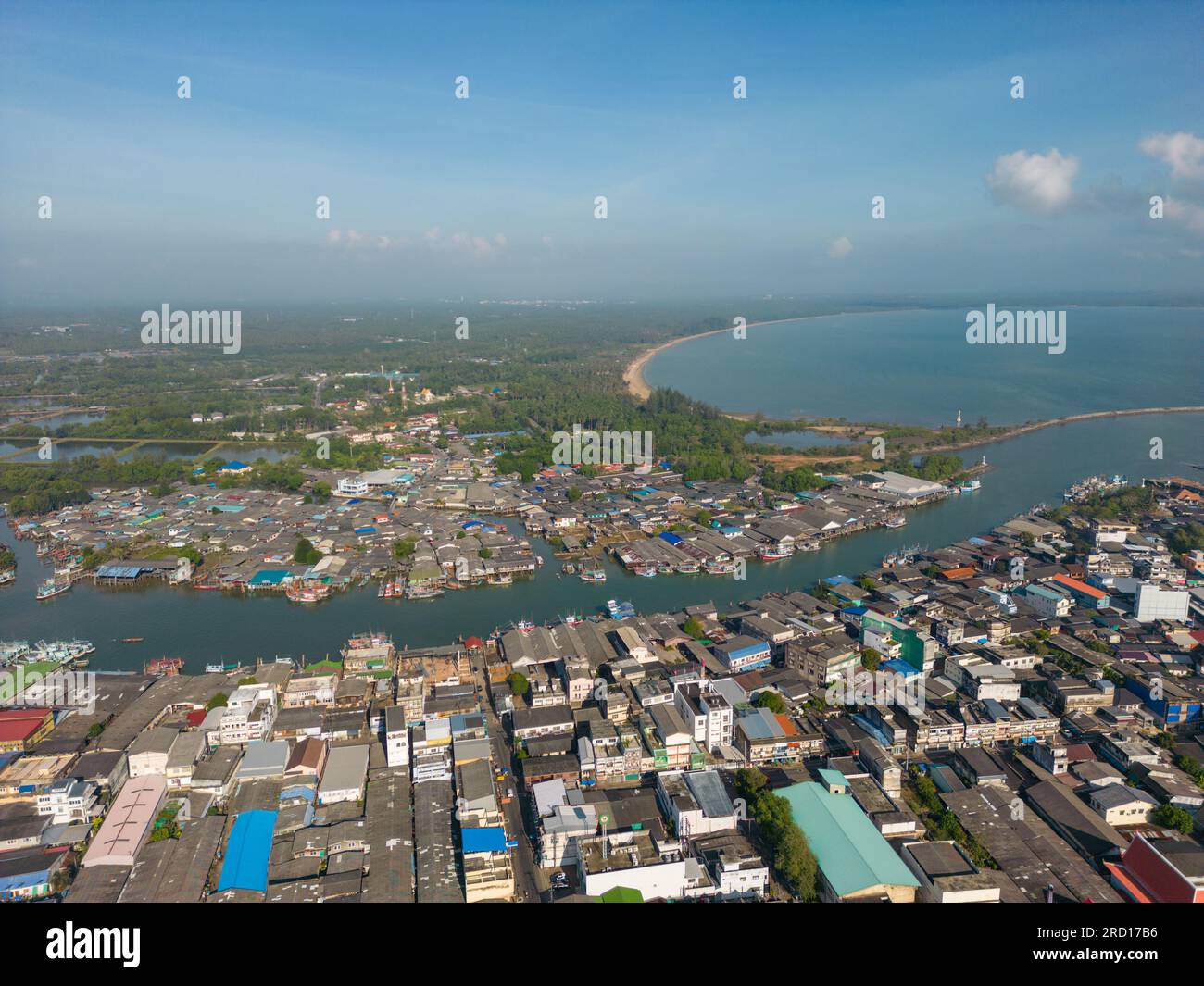 Chumphon, Thailand February 10, 2023 Drone aerial point of view of