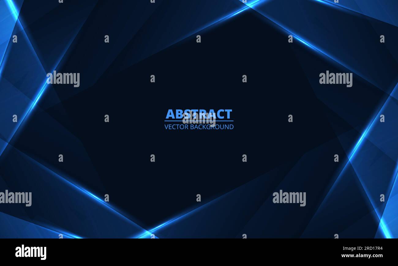 Abstract glowing dark blue background with diagonal lines. Vector ...