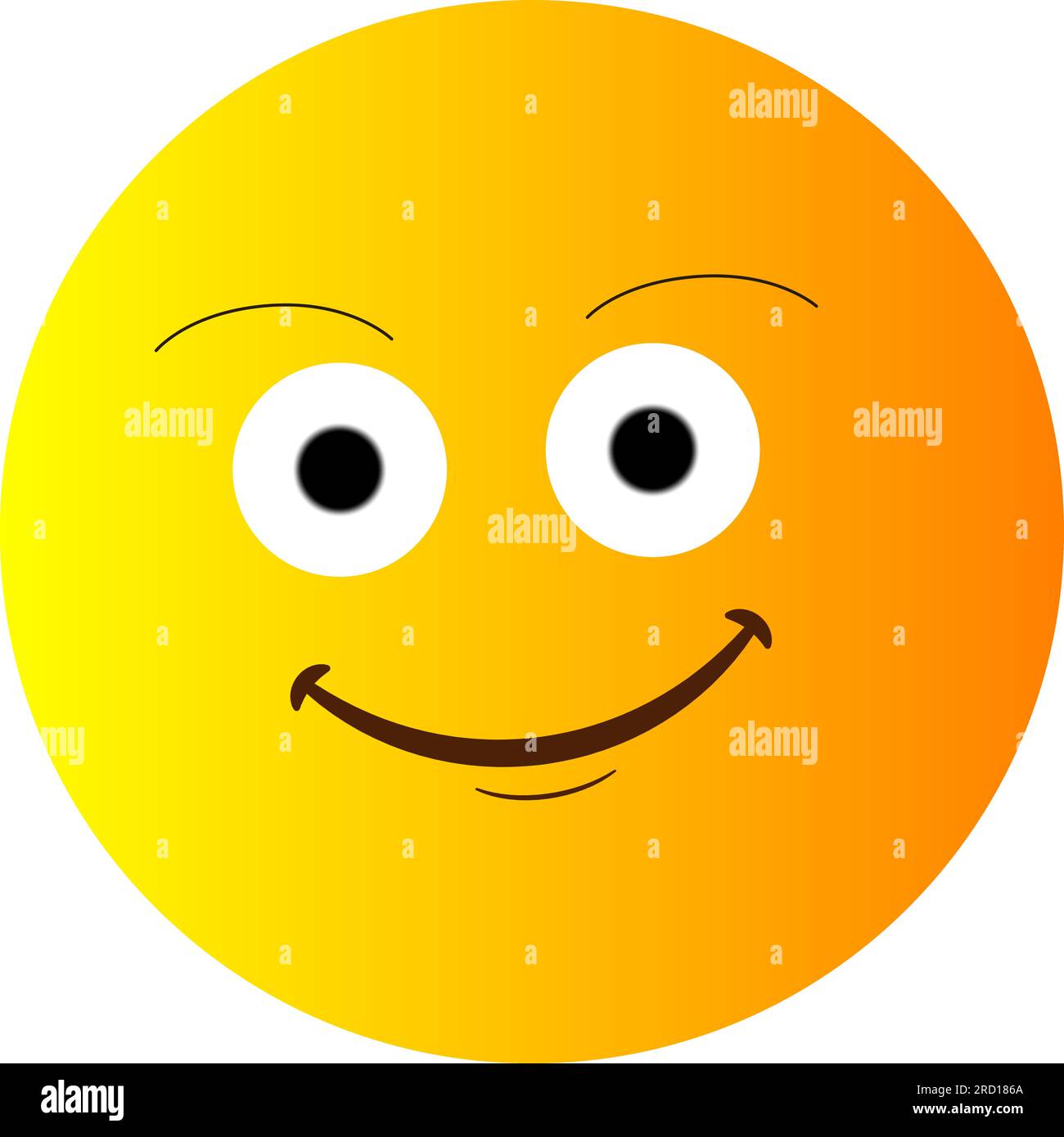 Yellow smiley face for your design. Happy smile card concept illustration. Сharacter for web or card design. Graphic element for background Stock Vector