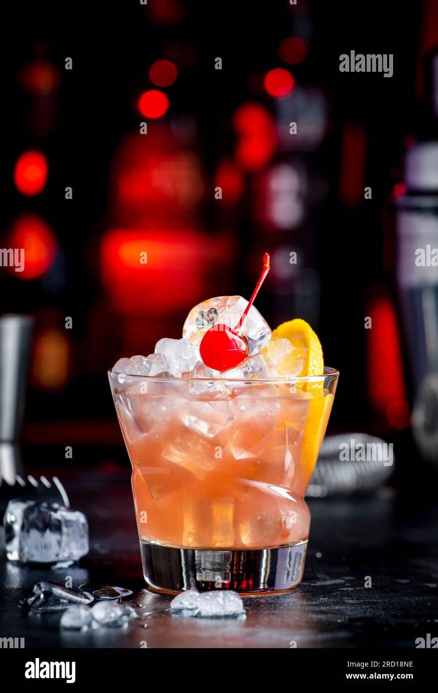 Matador alcoholic cocktail drink with scotch whiskey, white vermouth