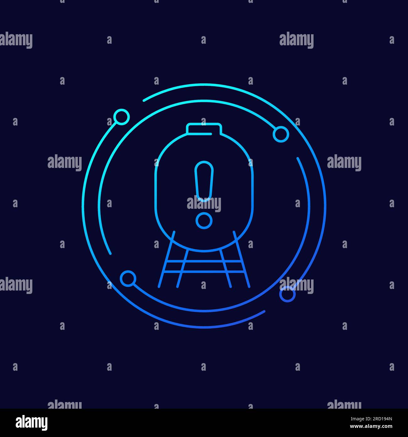 empty gas storage, tank icon, linear design Stock Vector Image & Art