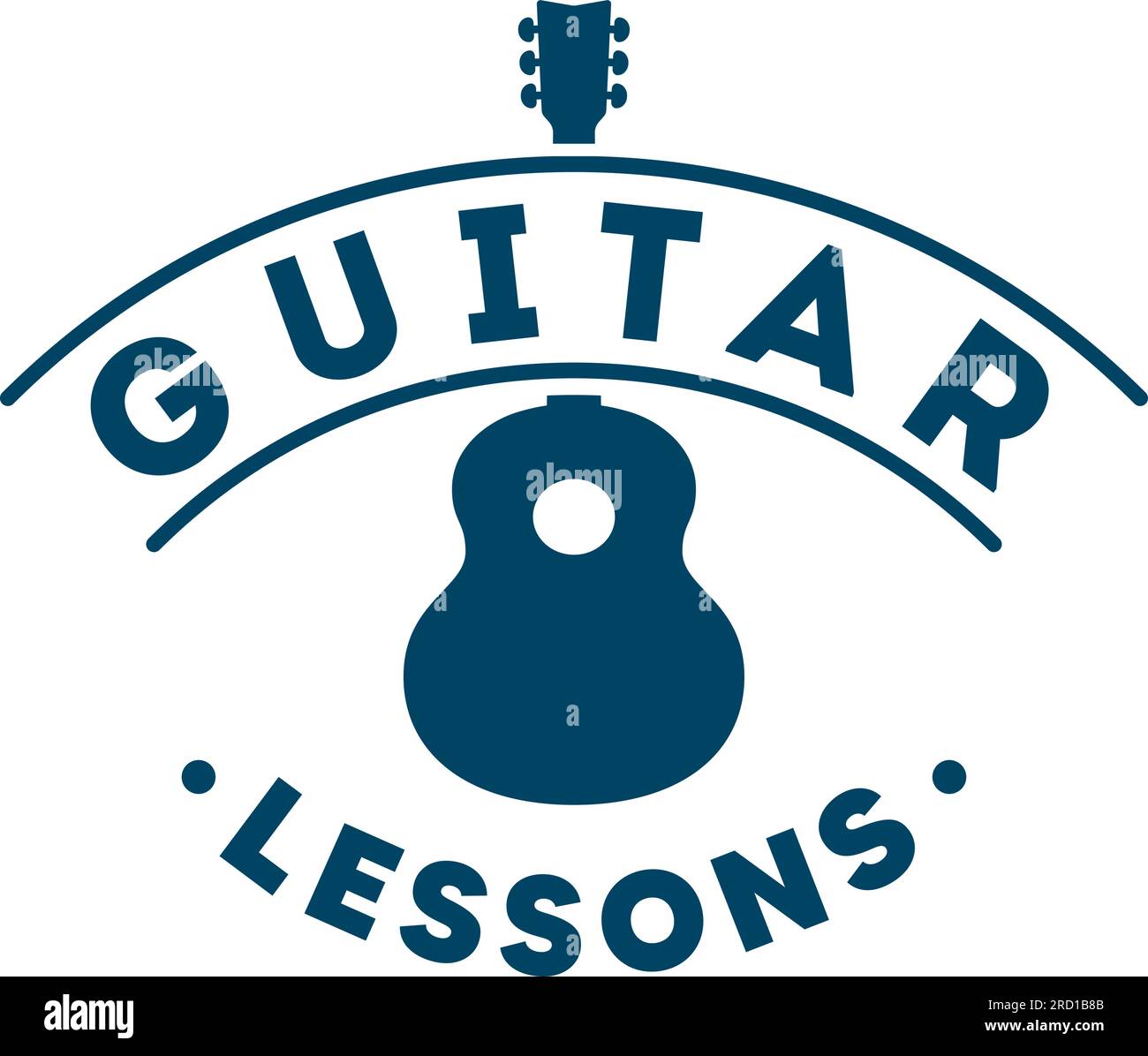 Guitar lessons retro logo Stock Vector Image & Art Alamy