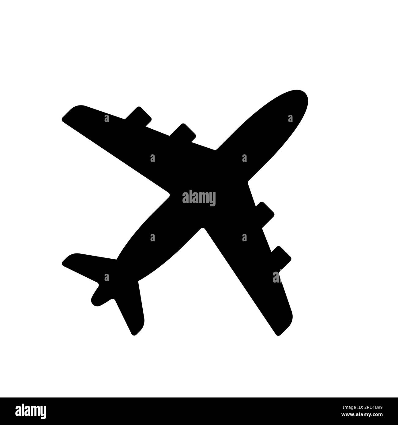 Airplane sign icon on a isolated white background Stock Vector Image ...