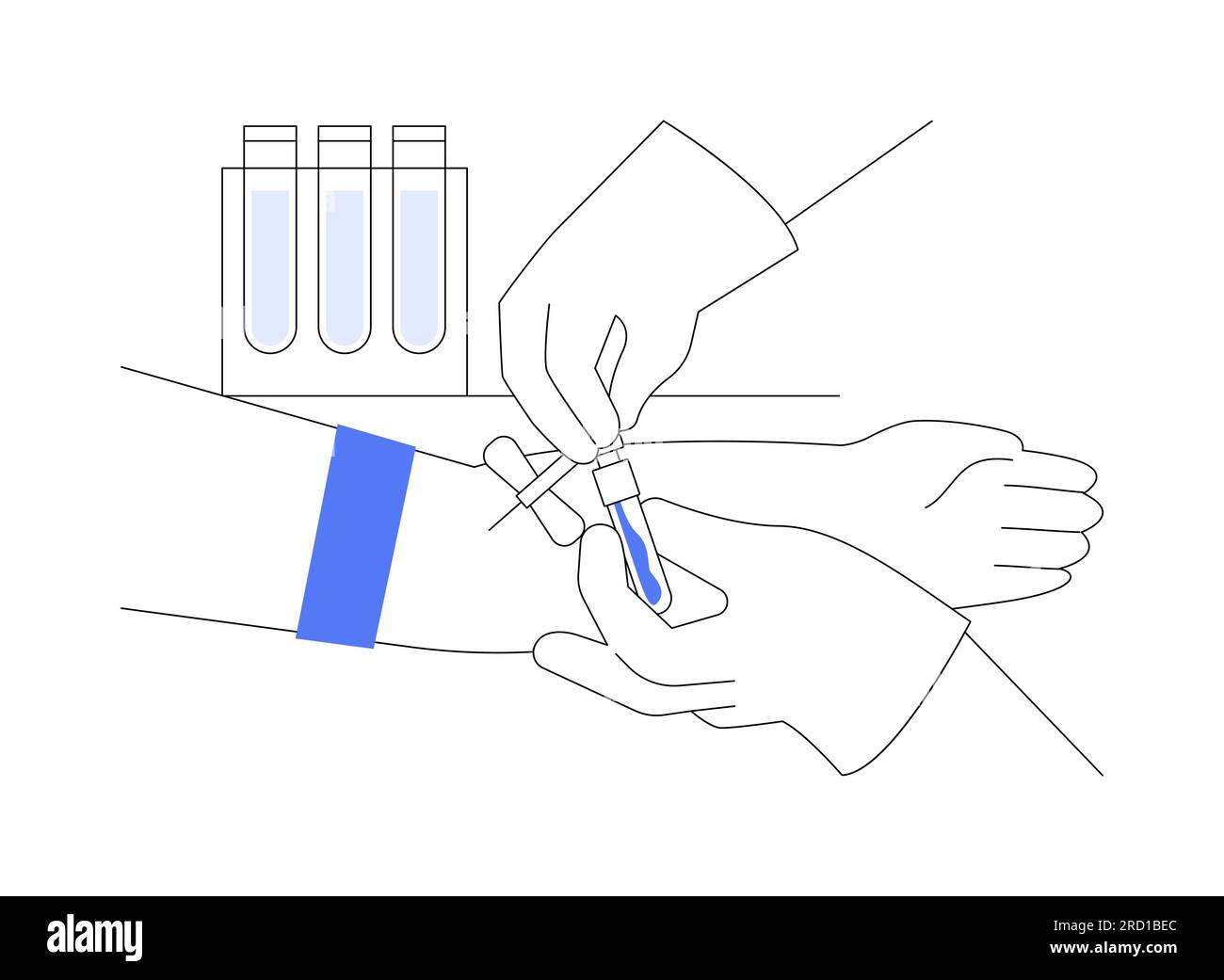 Take a blood sample abstract concept vector illustration Stock Vector