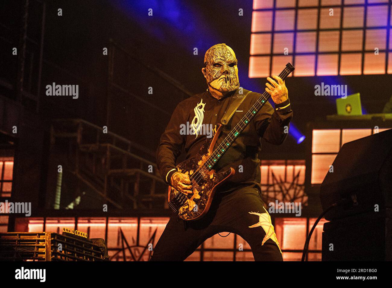 Alessandro Venturella of Slipknot performs at Inkcarceration Music and Tattoo Festival on Sunday, July 16, 2023, at Ohio State Reformatory in Mansfield, Ohio. (Photo by Amy Harris/Invision/AP Stock Photo - Alamy