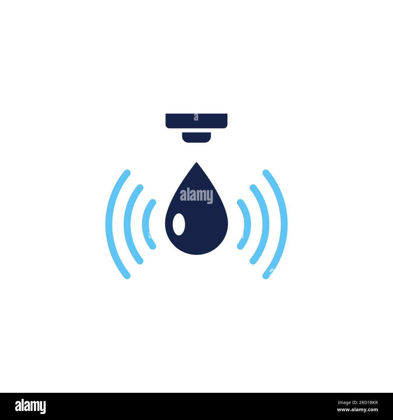 Water sensor vector icon. Water flow drop control sensor logo design