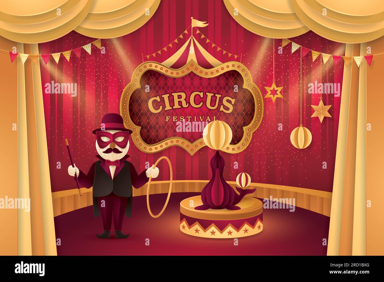 Circus seal Stock Vector Images - Alamy