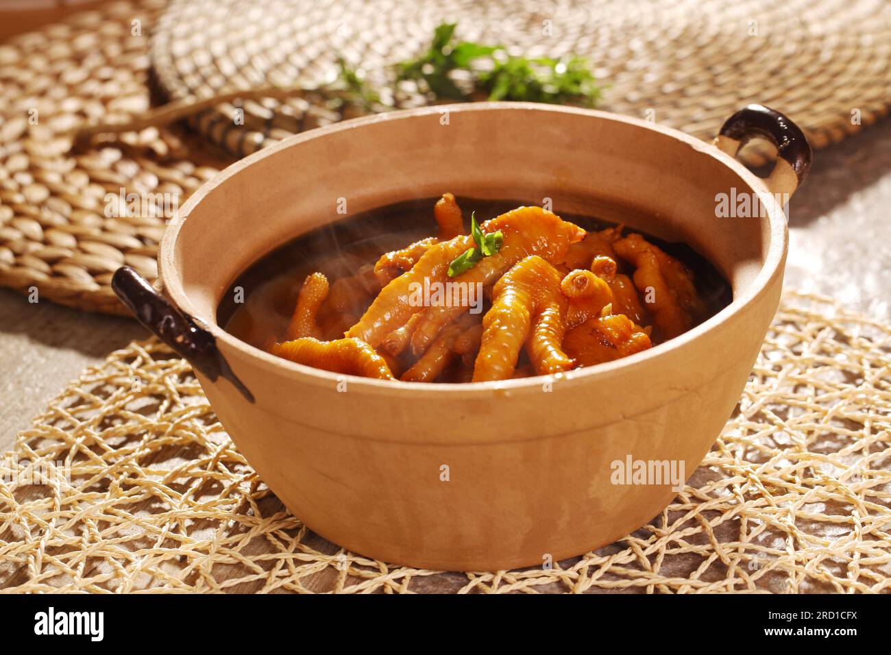 braised Chicken Feet with Ginger en Casserole Stock Photo Alamy