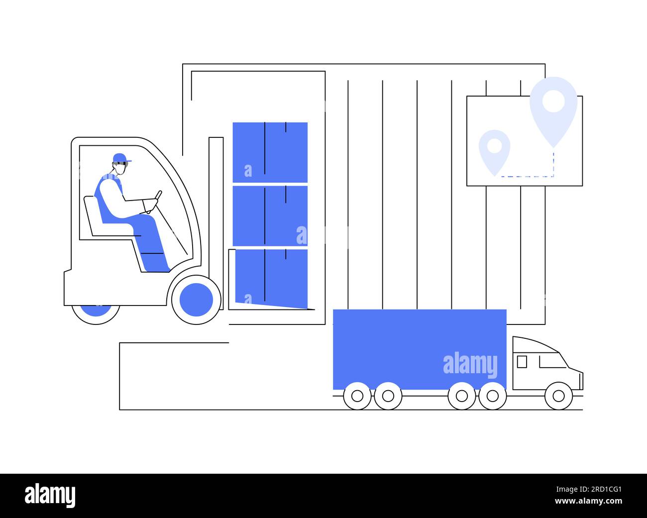 Load unit formation abstract concept vector illustration Stock Vector
