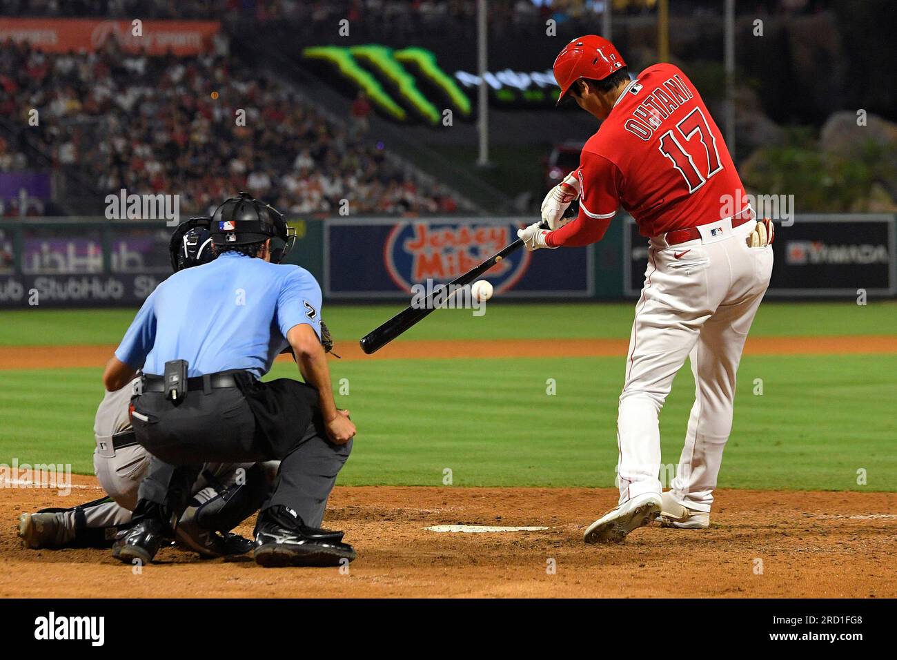 Jose Trevino of the New York Yankees makes the out at home plate