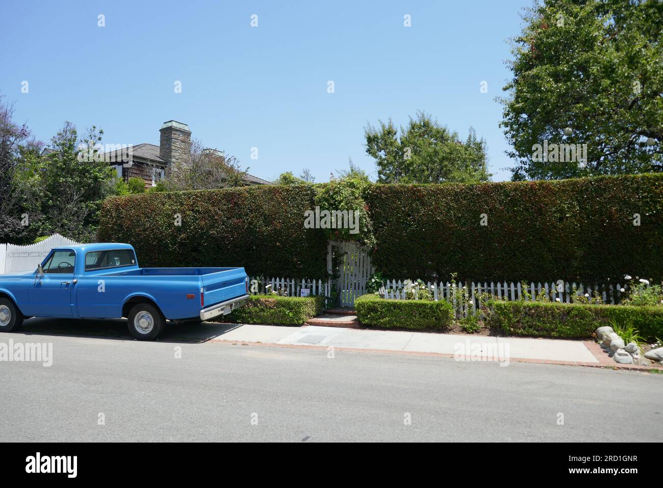 Pacific Palisades, California, USA 16th July 2023 Actor Kurt Russell and Actress Goldie Hawn Home/house on July 16, 2023 in Pacific Palisades, California, USA. Photo by Barry King/Alamy Stock Photo Stock Photo