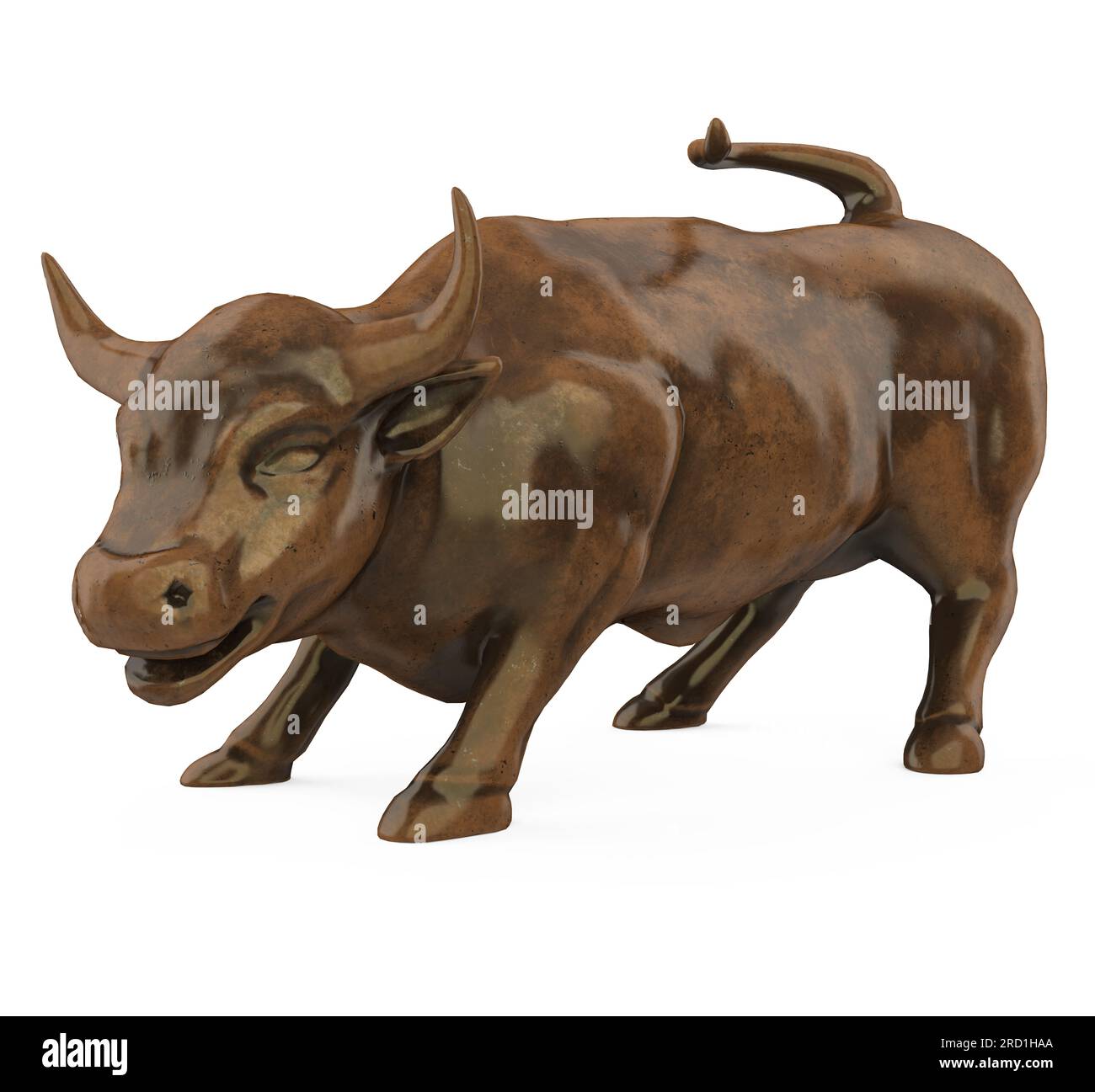 Bull Statue Isolated Stock Photo Alamy