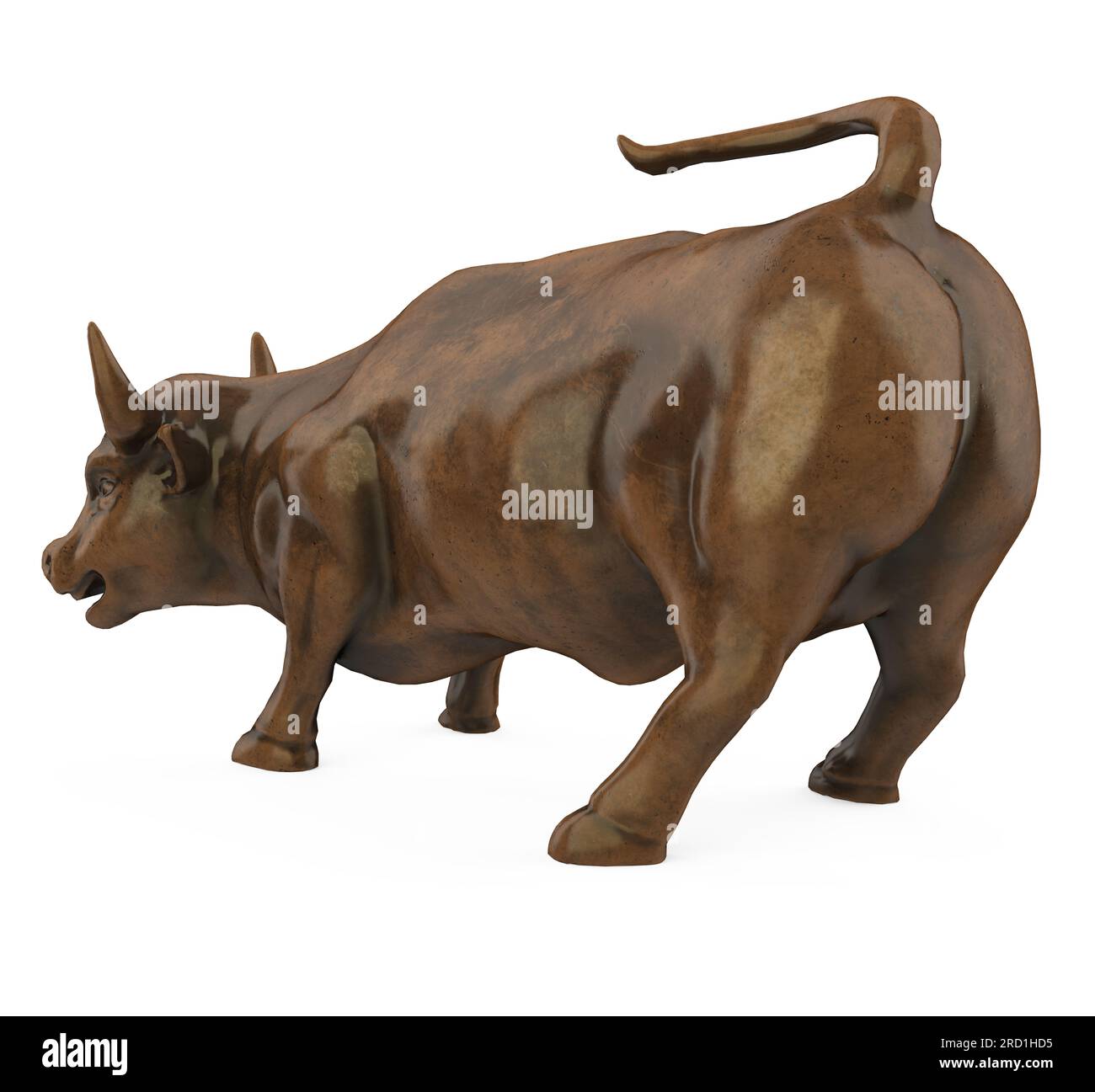 Bull Statue Isolated Stock Photo Alamy