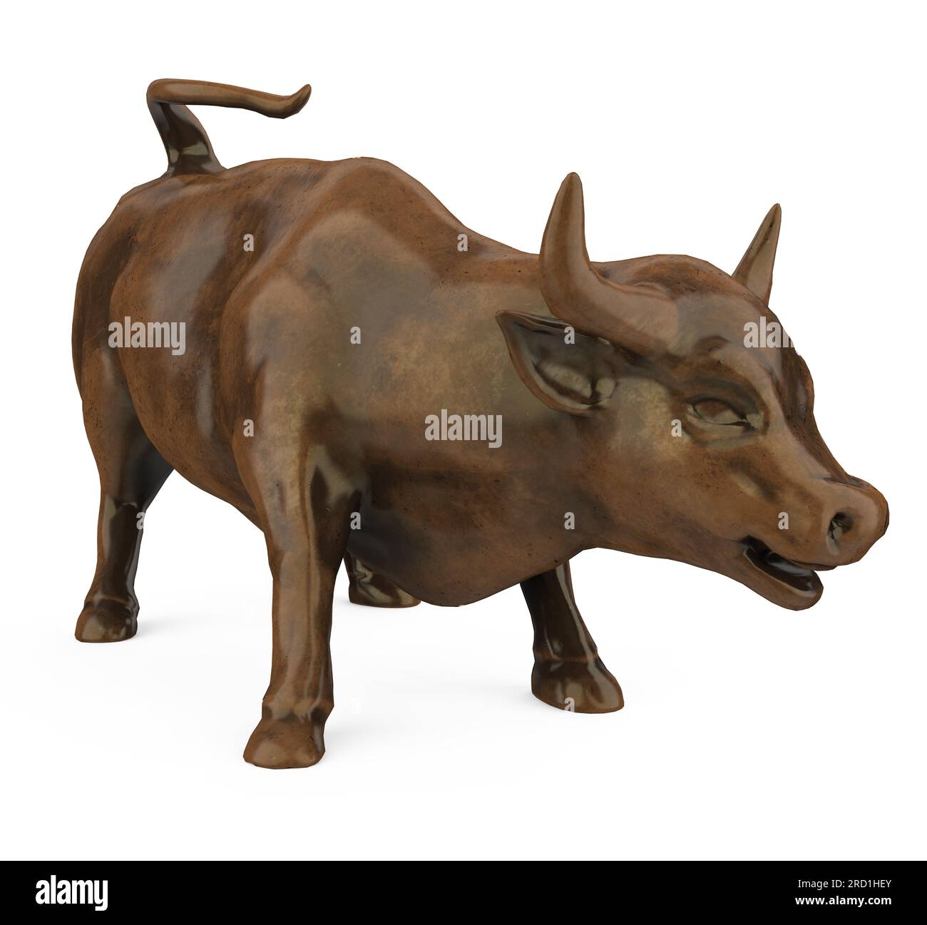 Bull Statue Isolated Stock Photo Alamy