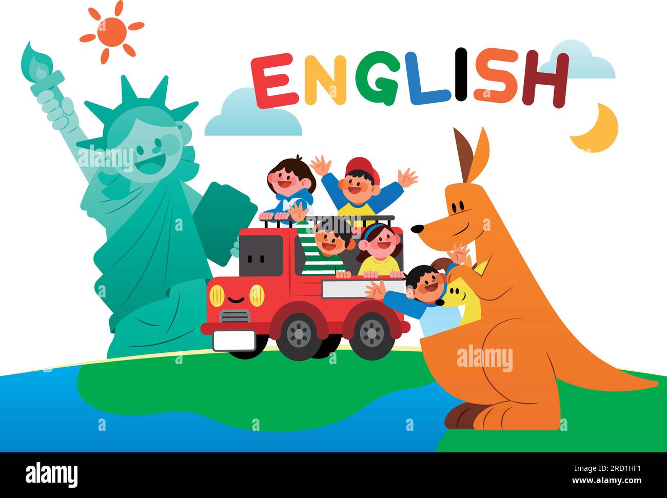 Education For Children English Course Vector Stock Vector Image Art